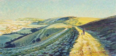 Winterspaziergang auf den Downs, 1996 von Robert Tyndall